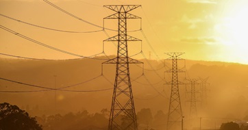 High voltage transmission towers in Lake Macquarie (Photo by Roni Bintang/Getty Images)