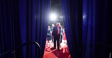 Donald Trump on election night