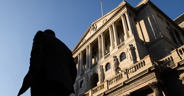 Bank of England building with silhouetted man SEO